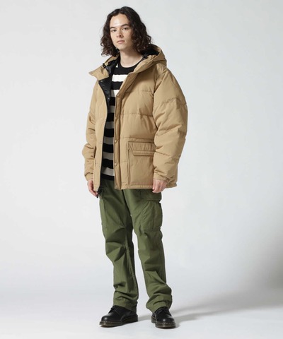 【SCHOTT】CLASSIC HOODED DOWN JACKET / TAN