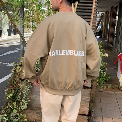 【HARLEM BLUES】BIG LOGO WIDE SWEAT