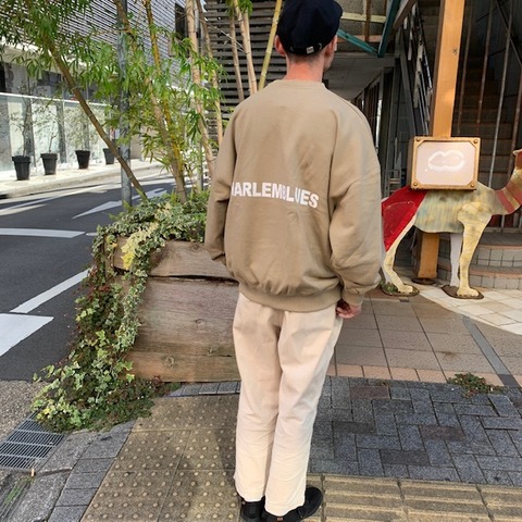 【HARLEM BLUES】BIG LOGO WIDE SWEAT