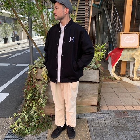 【HARLEM BLUES】N LOGO SWEAT STUDIUM JACKET