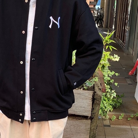 【HARLEM BLUES】N LOGO SWEAT STUDIUM JACKET