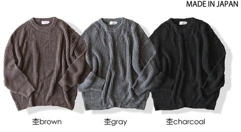 【LiSS】SUPER BIG CREW KNIT