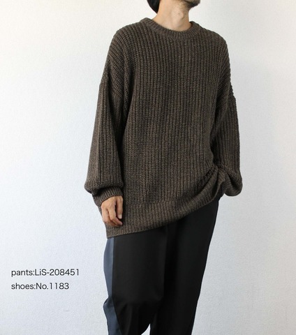 【LiSS】SUPER BIG CREW KNIT