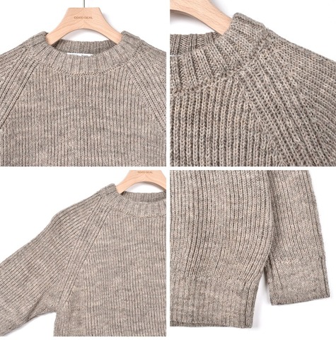 【Kerry Woollen Mills】FISHERMAN RIB CREW NECK SWEATER