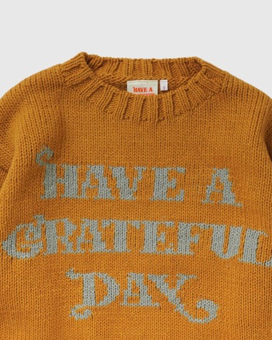 【SALE50％OFF★HAVE A GRATEFUL DAY】WOOL KNIT CREW