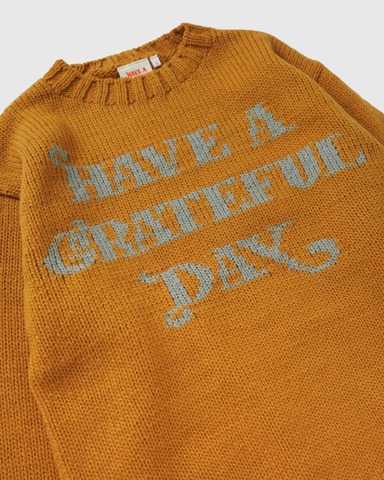 【SALE50％OFF★HAVE A GRATEFUL DAY】WOOL KNIT CREW