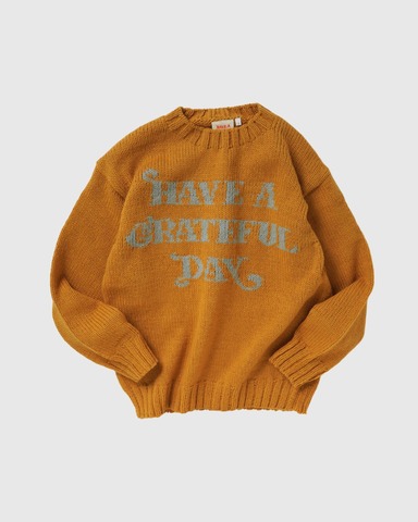 【SALE50％OFF★HAVE A GRATEFUL DAY】WOOL KNIT CREW