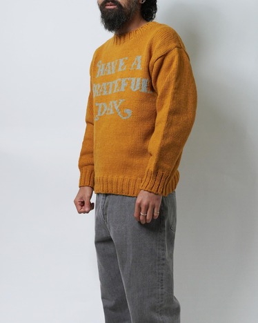 【SALE50％OFF★HAVE A GRATEFUL DAY】WOOL KNIT CREW