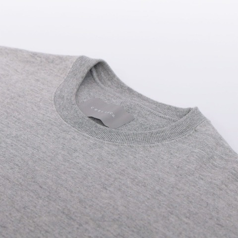 【CURLY＆Co.】MELANGE RAFFY CREWNECK P/O (oversized)