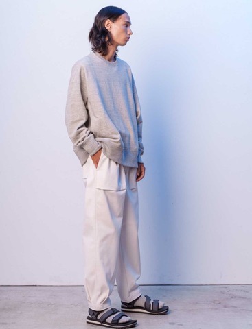 【CURLY＆Co.】MELANGE RAFFY CREWNECK P/O (oversized)