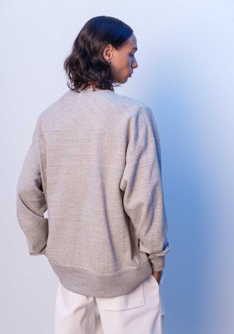 【CURLY＆Co.】MELANGE RAFFY CREWNECK P/O (oversized)