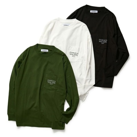 【CHARI＆CO】GOTHAM PKT L/S TEE 