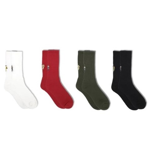 【decka】Pile Socks - Embroidery Baseball