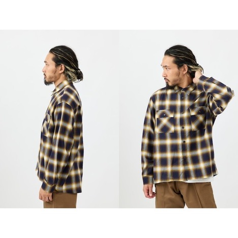 【BIG MIKE】OMBRE CHECK L/S SHIRTS