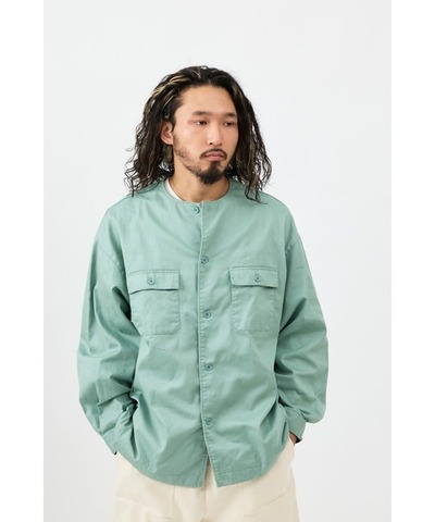 【BIG MIKE】NO COLLAR TWIL SHIRT JKT