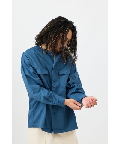 【BIG MIKE】NO COLLAR TWIL SHIRT JKT