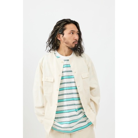 【BIG MIKE】NO COLLAR TWIL SHIRT JKT