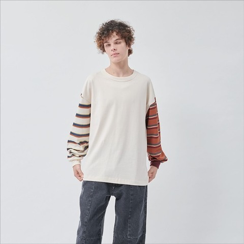 【Kelen】CRAZY BORDER WIDE TOP −SICU−