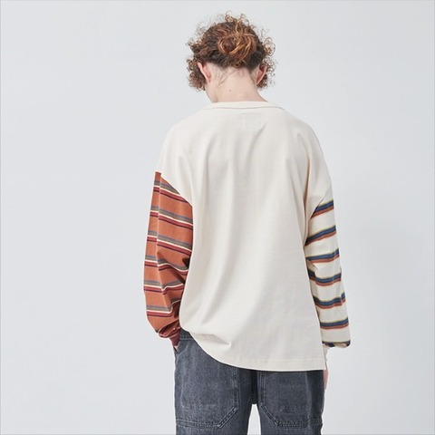 【Kelen】CRAZY BORDER WIDE TOP −SICU−