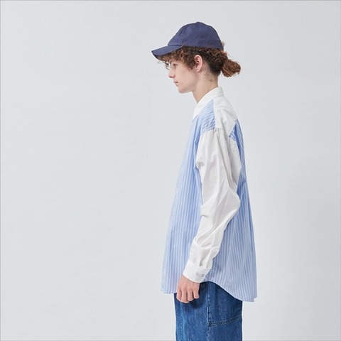 【Kelen】T.N.S UTILITY STRIPE SHIRT −HARPA−