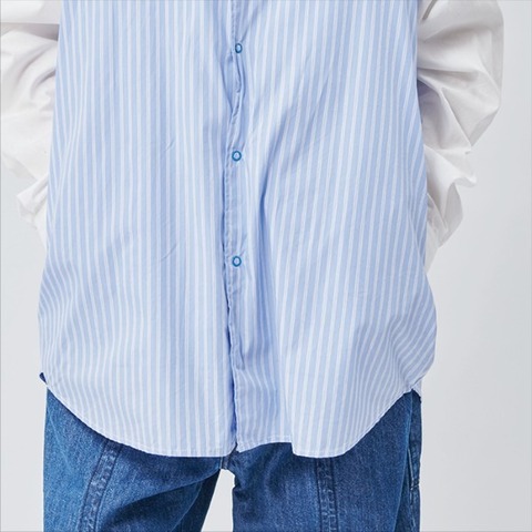 【Kelen】T.N.S UTILITY STRIPE SHIRT −HARPA−