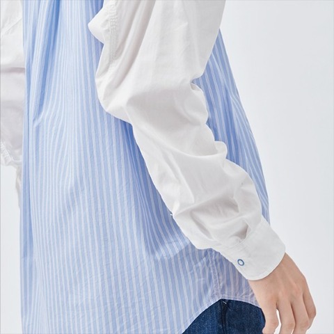 【Kelen】T.N.S UTILITY STRIPE SHIRT −HARPA−