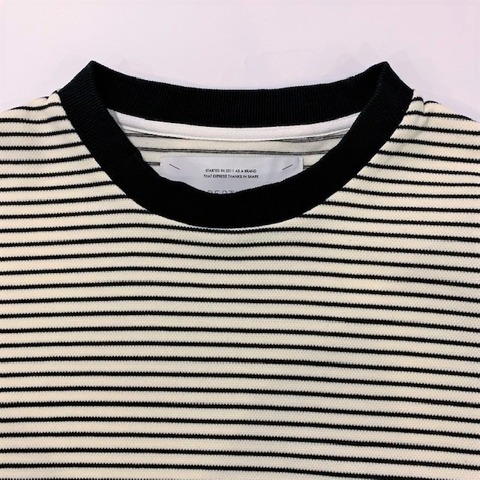 【SUPERTHANKS】KNITCUT BORDER PATCH BIC LONG T-SHIRT