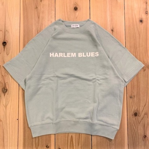 【HARLEM BLUES】HB LOGO HALF SLEEVE SWEAT