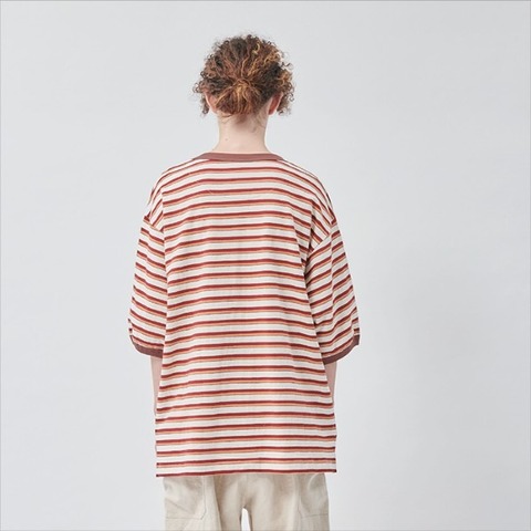 【Kelen】MULTI BORDER SWEAT TOP −GRIS−