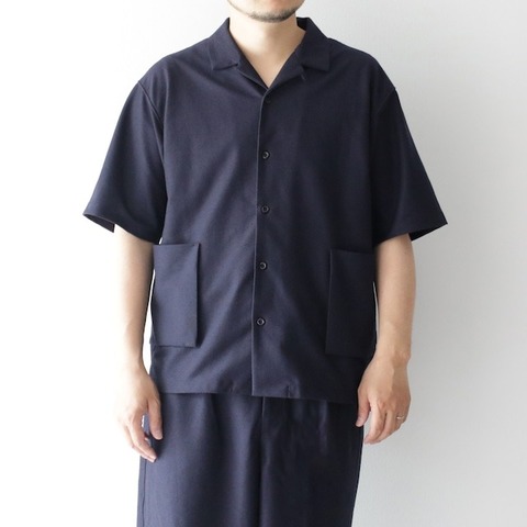 【CURLY＆Co.】LINEN BLENDED S/S SHIRT