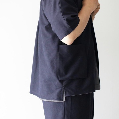 【CURLY＆Co.】LINEN BLENDED S/S SHIRT