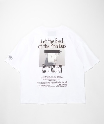 【SUPERTHANKS】LETTER BACK PRINT T-SHIRT