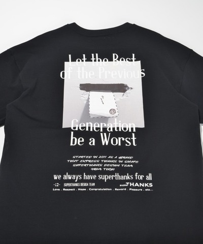 【SUPERTHANKS】LETTER BACK PRINT T-SHIRT