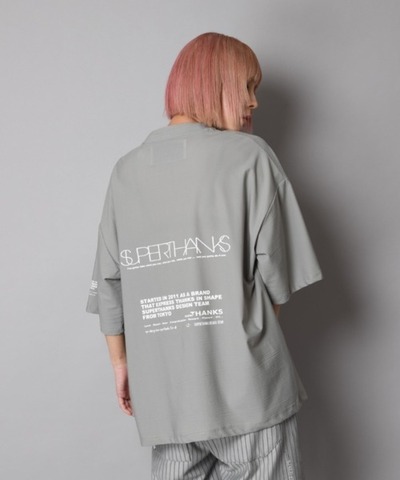 【SUPERTHANKS】QUICK-DRY LOGO BACK PRINT T-SHIRT