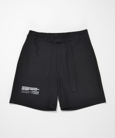 【SUPERTHANKS】JERSEY-STRIPE SHORT PANTS