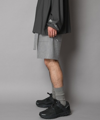 【SUPERTHANKS】JERSEY-STRIPE SHORT PANTS