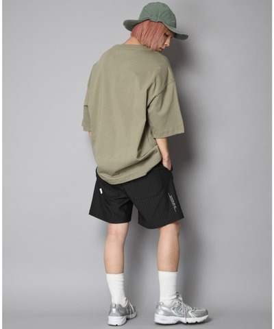 【SUPERTHANKS】JERSEY-STRIPE SHORT PANTS