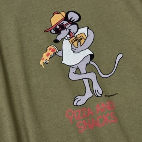 【FREE RAGE】”PIZZA AND SNACKS ver，2” リサイクルコットンTee