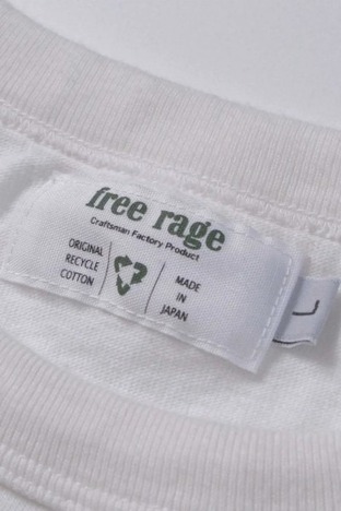 【FREE RAGE】”FREE to the RAGE” リサイクルコットンTee