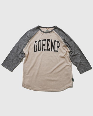 【GOHEMP】COLLAGE LOGO BASEBALL TEE