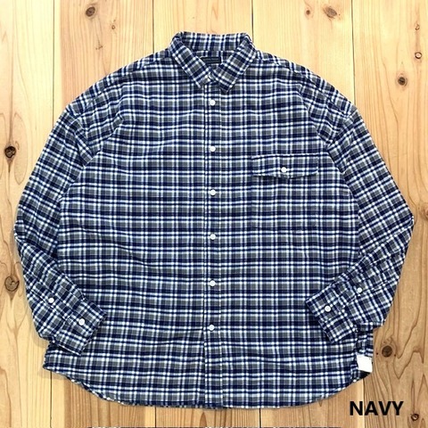 【MODEM DESIGN】BASIC WIDE SHIRTS FLANNEL CHECK