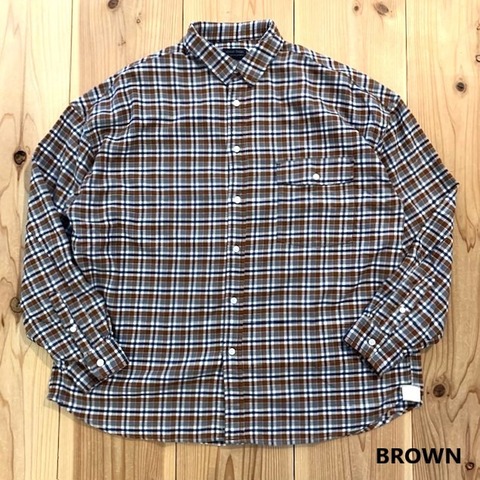 【MODEM DESIGN】BASIC WIDE SHIRTS FLANNEL CHECK