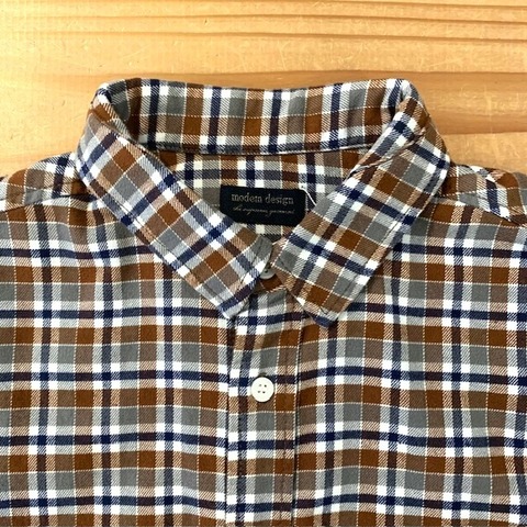 【MODEM DESIGN】BASIC WIDE SHIRTS FLANNEL CHECK