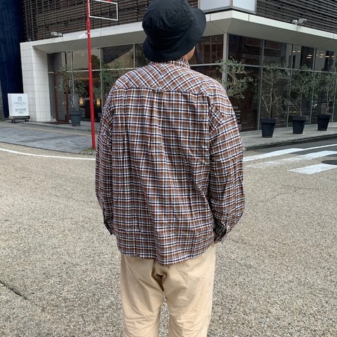 【MODEM DESIGN】BASIC WIDE SHIRTS FLANNEL CHECK