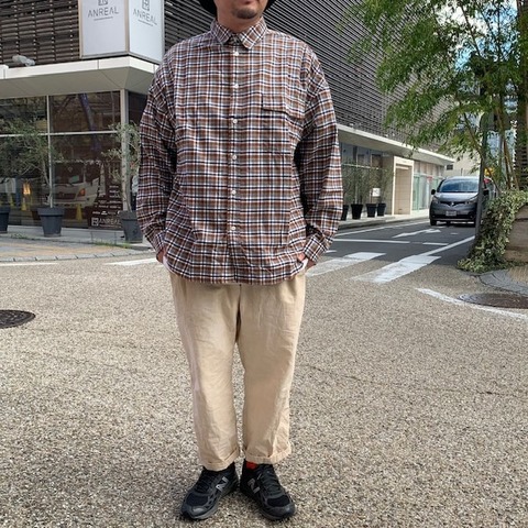 【MODEM DESIGN】BASIC WIDE SHIRTS FLANNEL CHECK