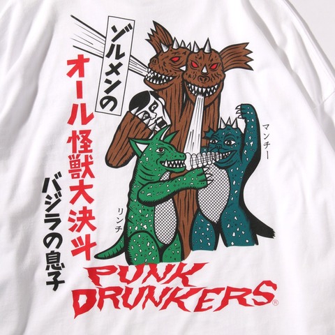 【PUNK DRUNKERS】xZOLLMEN オール怪獣大決斗BIGロンTEE