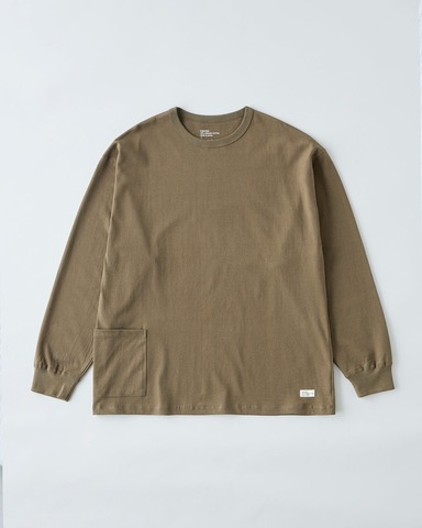 【ORGANICSTA】7.3oz ORGANIC COTTON POCKET LONG TEE