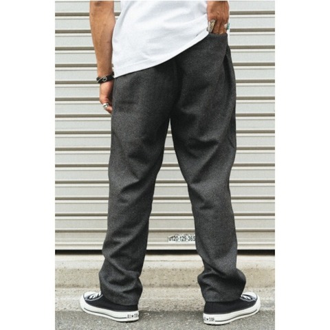 【BIG MIKE】WOOL HERRINGBONE BAKER EASYPANTS