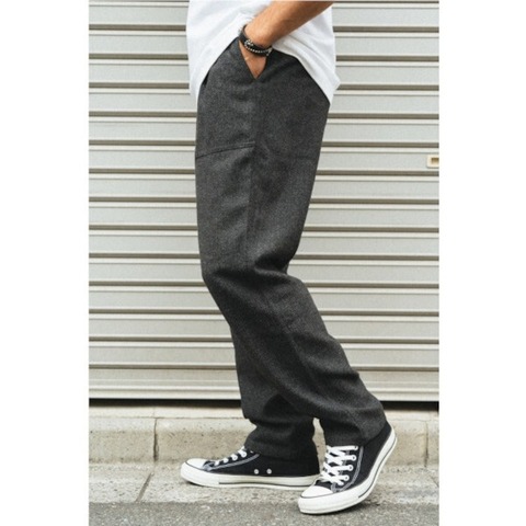 【BIG MIKE】WOOL HERRINGBONE BAKER EASYPANTS