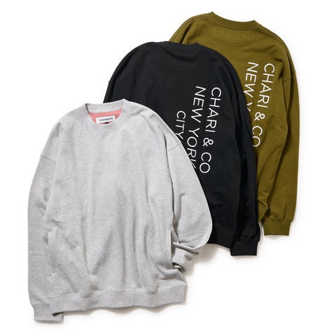 【CHARI＆CO】GOTHAM EMBROIDERY CREWNECK SWEATS